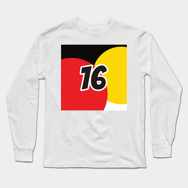 Charles Leclerc Coloured Circles - Driver Number Long Sleeve T-Shirt by GreazyL